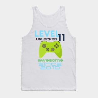 Level 11 Unlocked Awesome 2010 Video Gamer Tank Top